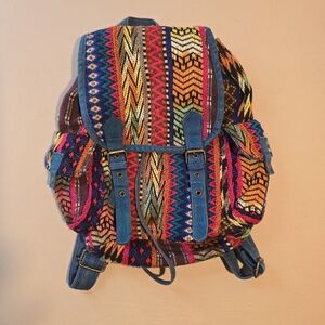 Rare Colorful Vintage Style Boho Backpack